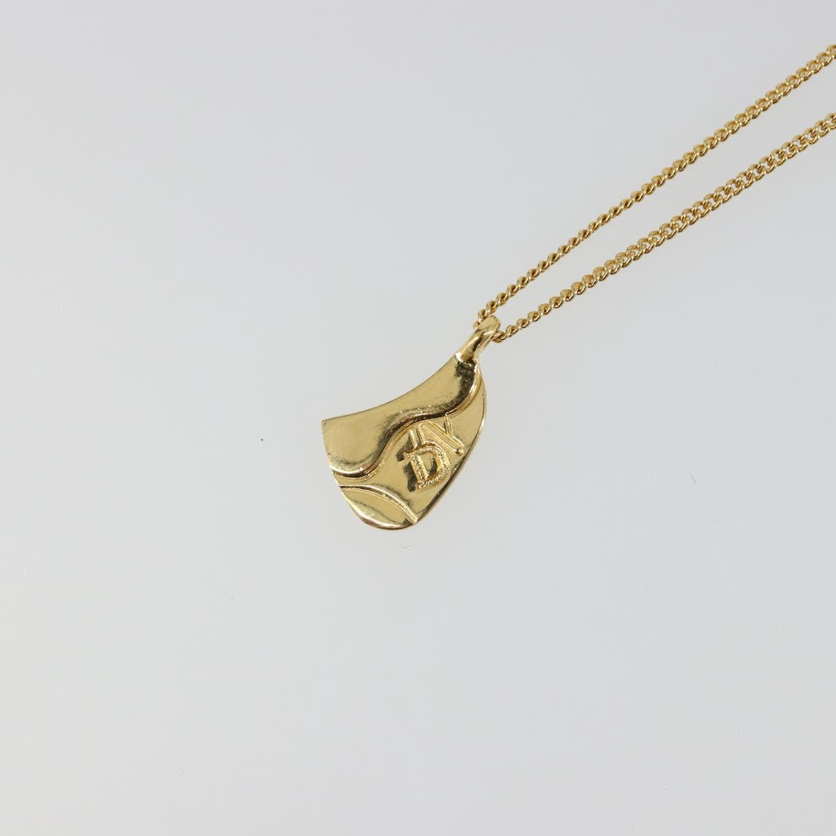 Christian Dior Necklace metal Gold Auth SW2412