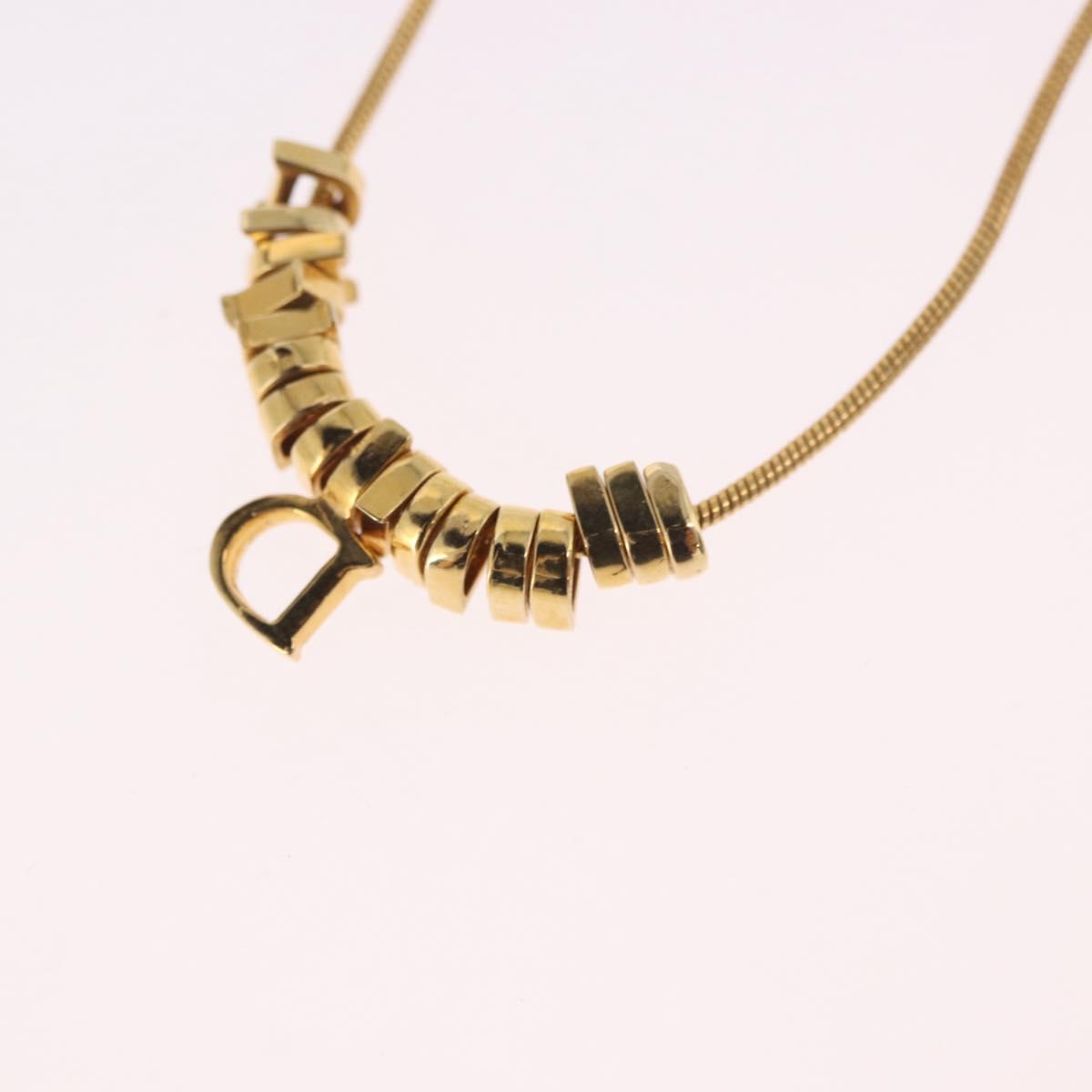 Christian Dior Necklace metal Gold Auth SW2413V