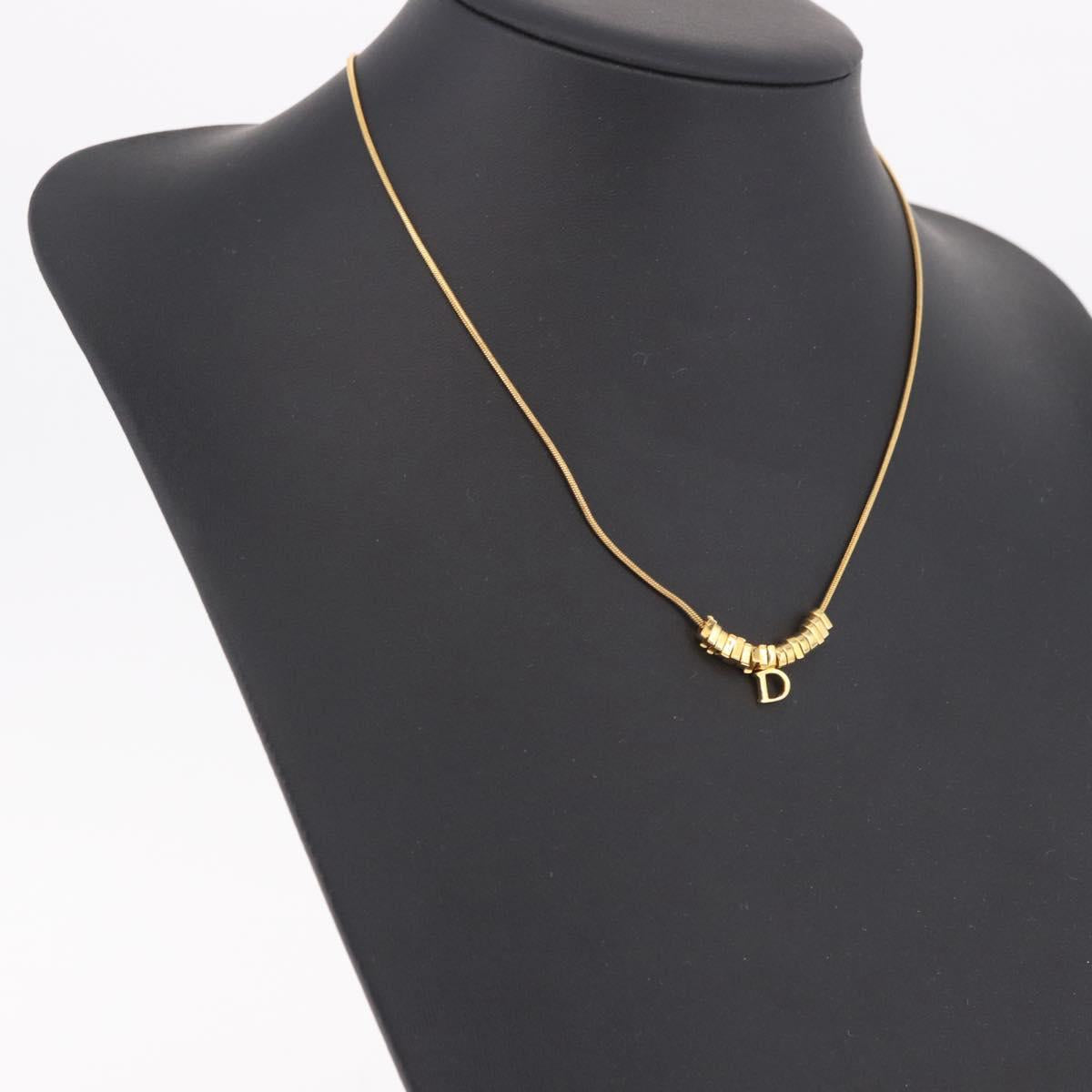 Christian Dior Necklace metal Gold Auth SW2413V