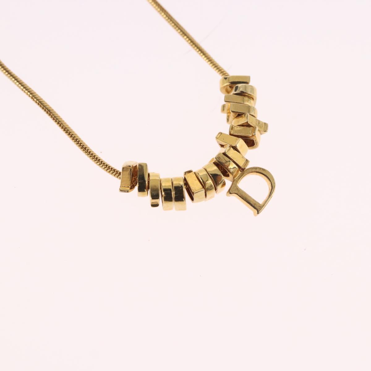 Christian Dior Necklace metal Gold Auth SW2413V