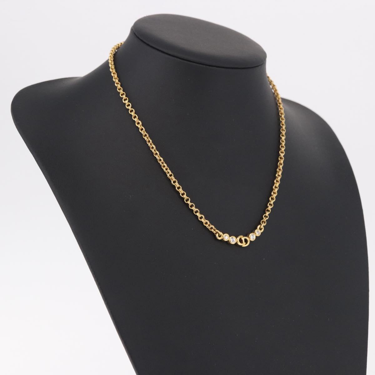 Christian Dior Necklace metal Gold Auth SW2416
