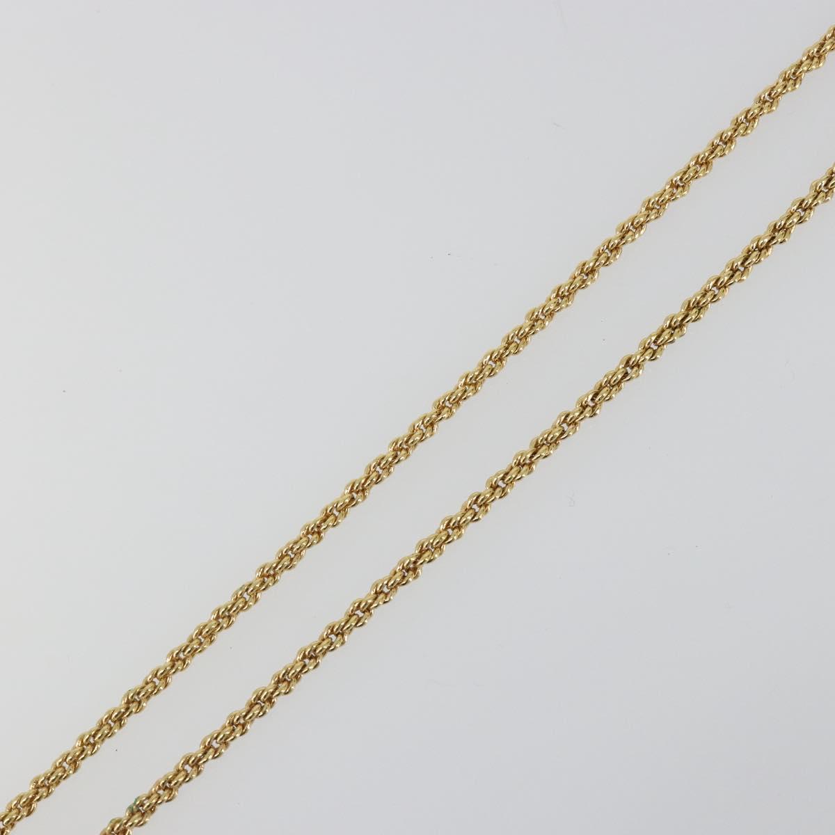 Christian Dior Vintage Coins Necklace metal Gold Auth SW2424V