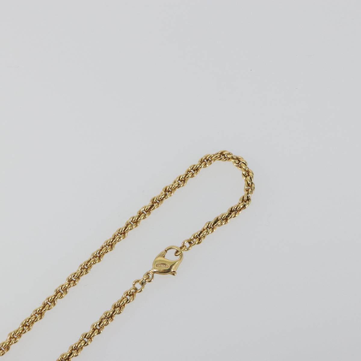 Christian Dior Vintage Coins Necklace metal Gold Auth SW2424V
