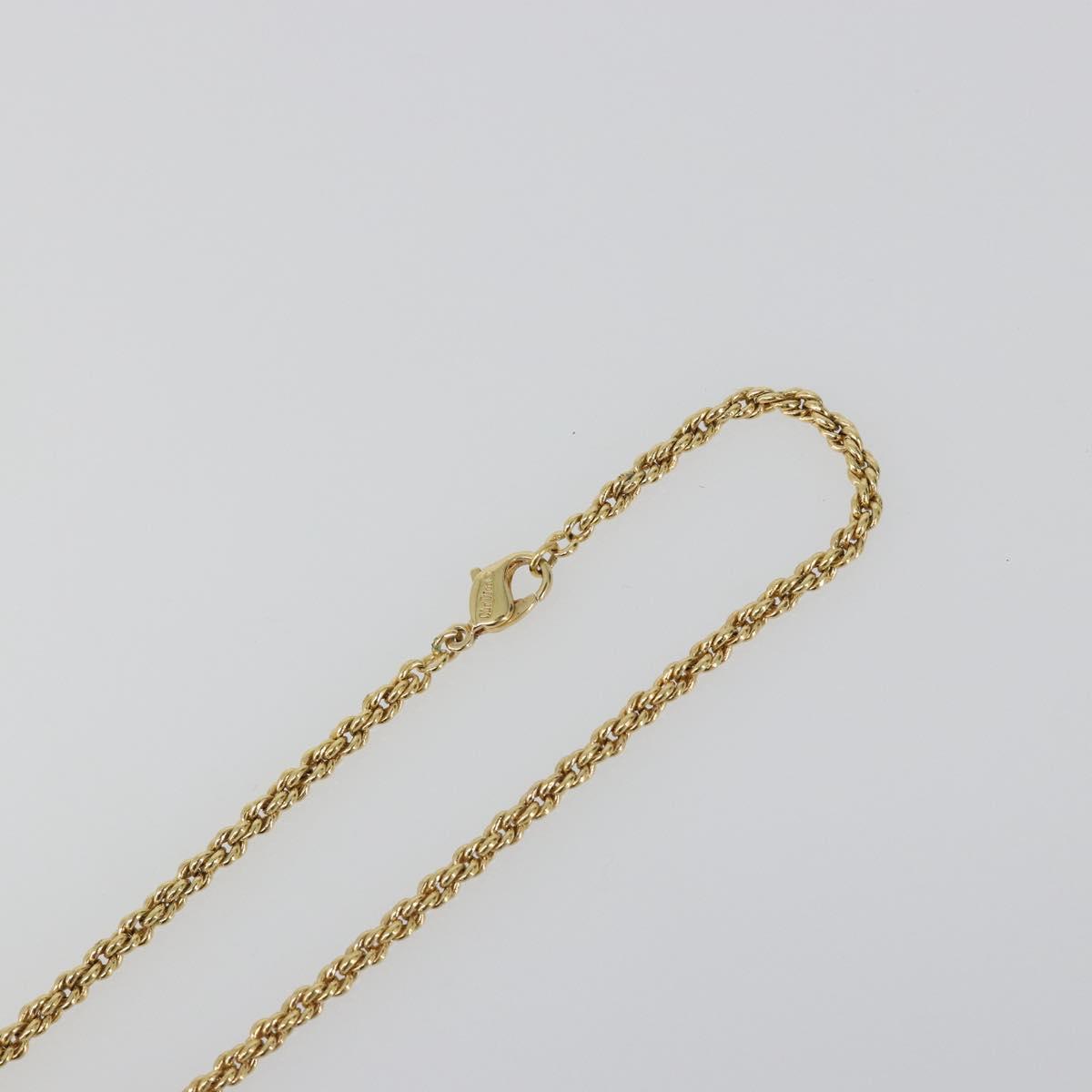 Christian Dior Vintage Coins Necklace metal Gold Auth SW2424V