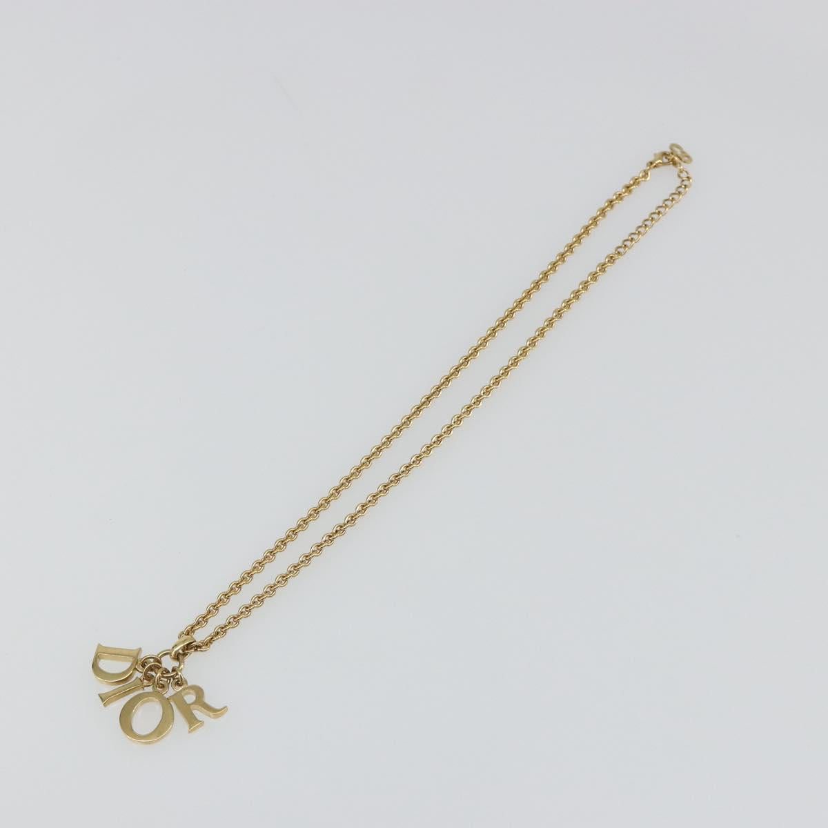 Christian Dior Necklace metal Gold Auth SW2434