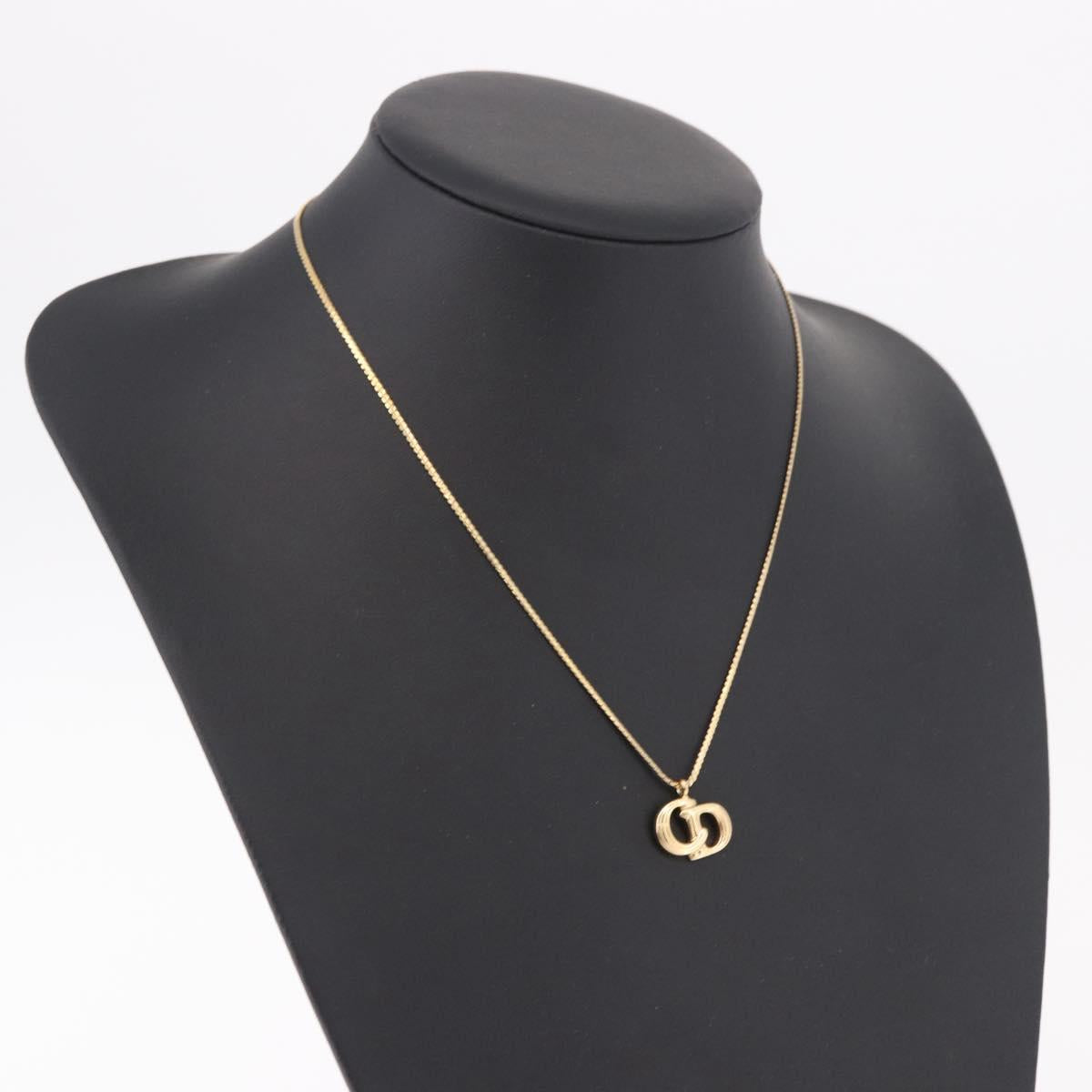 Christian Dior Necklace metal Gold Auth SW2437