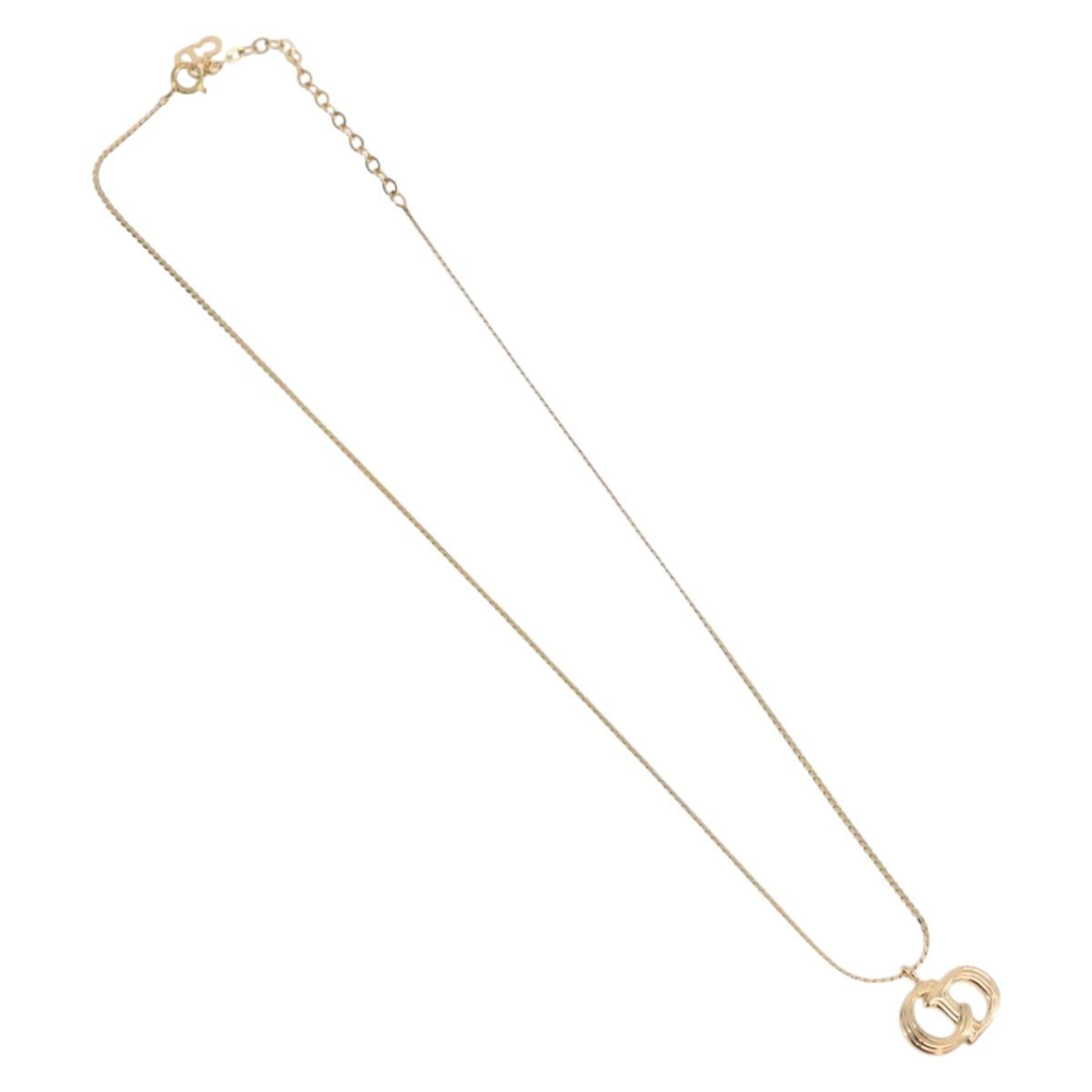 Christian Dior Necklace metal Gold Auth SW2437