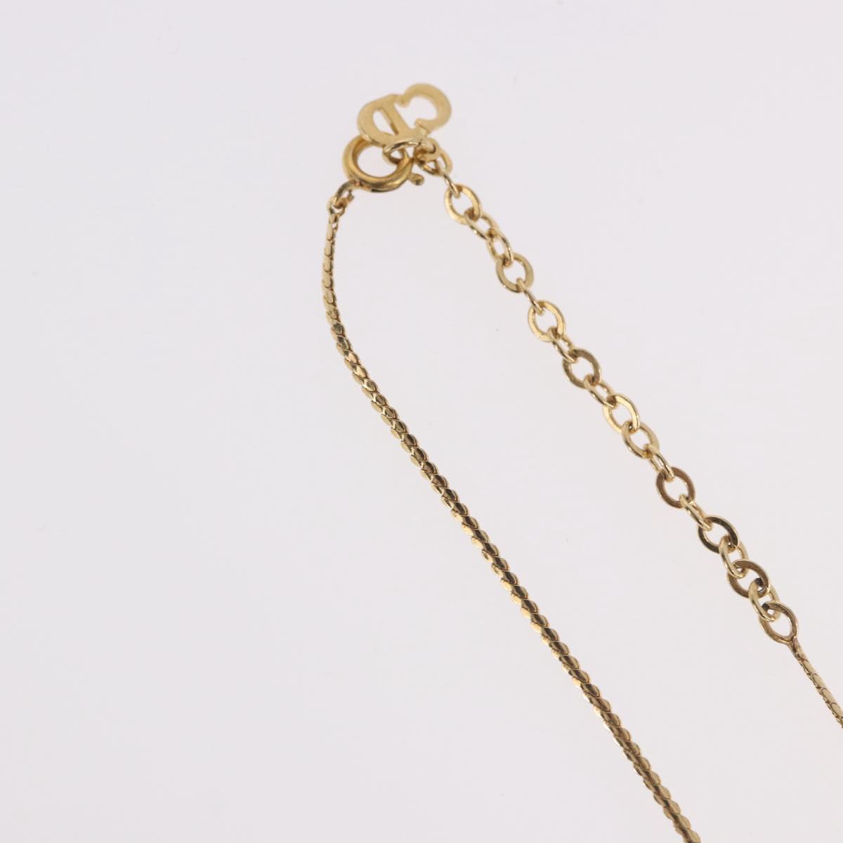 Christian Dior Necklace metal Gold Auth SW2437