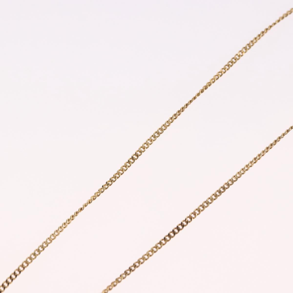 Christian Dior Rhinestone Necklace metal Gold Auth SW2439V