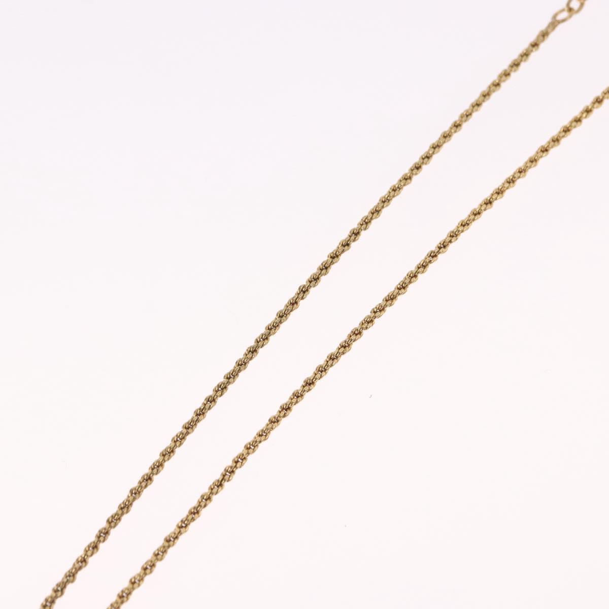Christian Dior Necklace Metal Gold Tone Auth SW2457