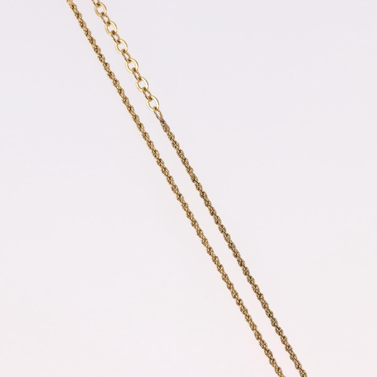 Christian Dior Necklace Metal Gold Tone Auth SW2457