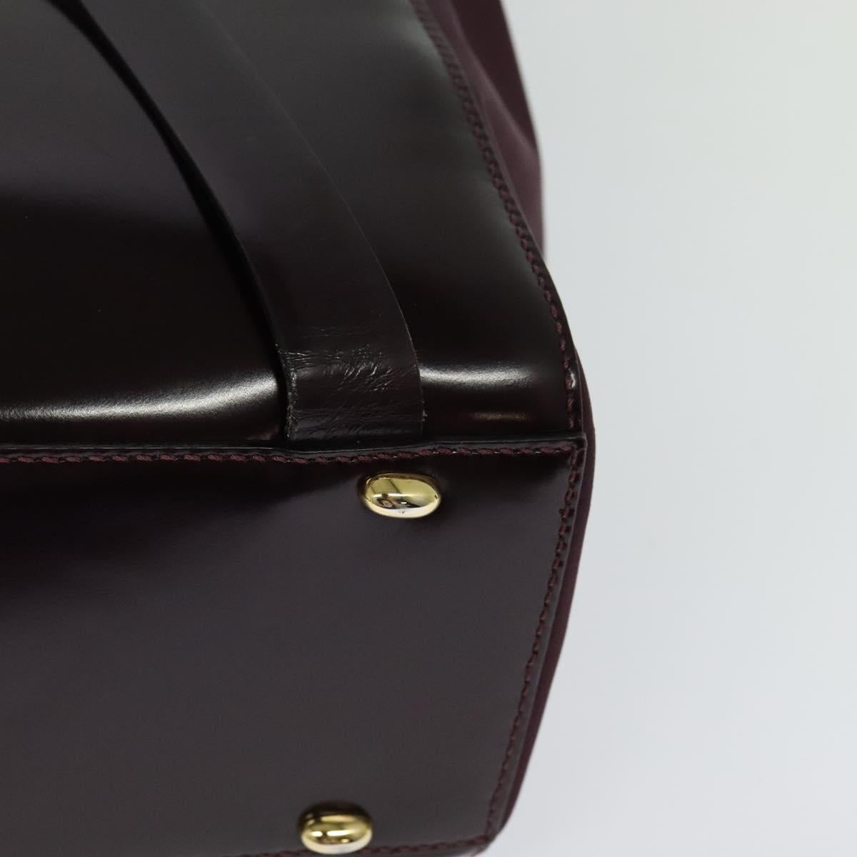 CELINE Backpack Leather Purple Gold Auth sw247