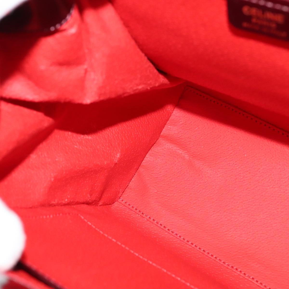 CELINE Backpack Leather Purple Gold Auth sw247