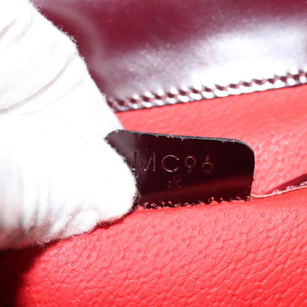 CELINE Backpack Leather Purple Gold Auth sw247