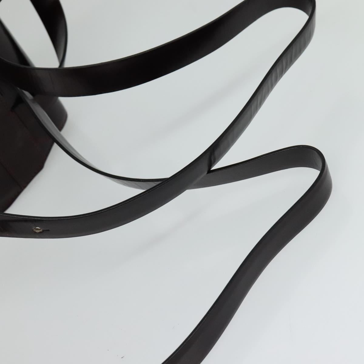 CELINE Backpack Leather Purple Gold Auth sw247