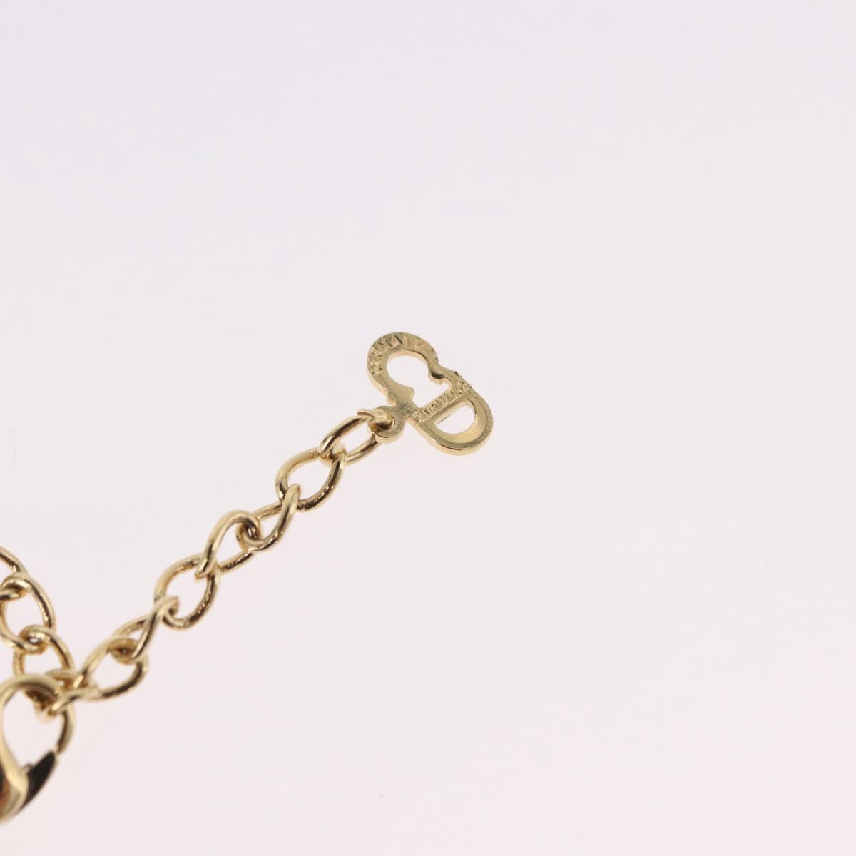 Christian Dior Snake Chain Necklace Metal Gold Tone Auth SW2518