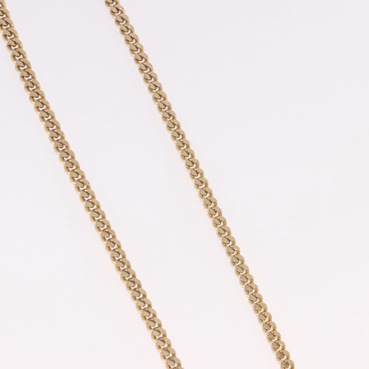 Christian Dior Colored Stone Necklace Metal Gold Tone Auth SW2532