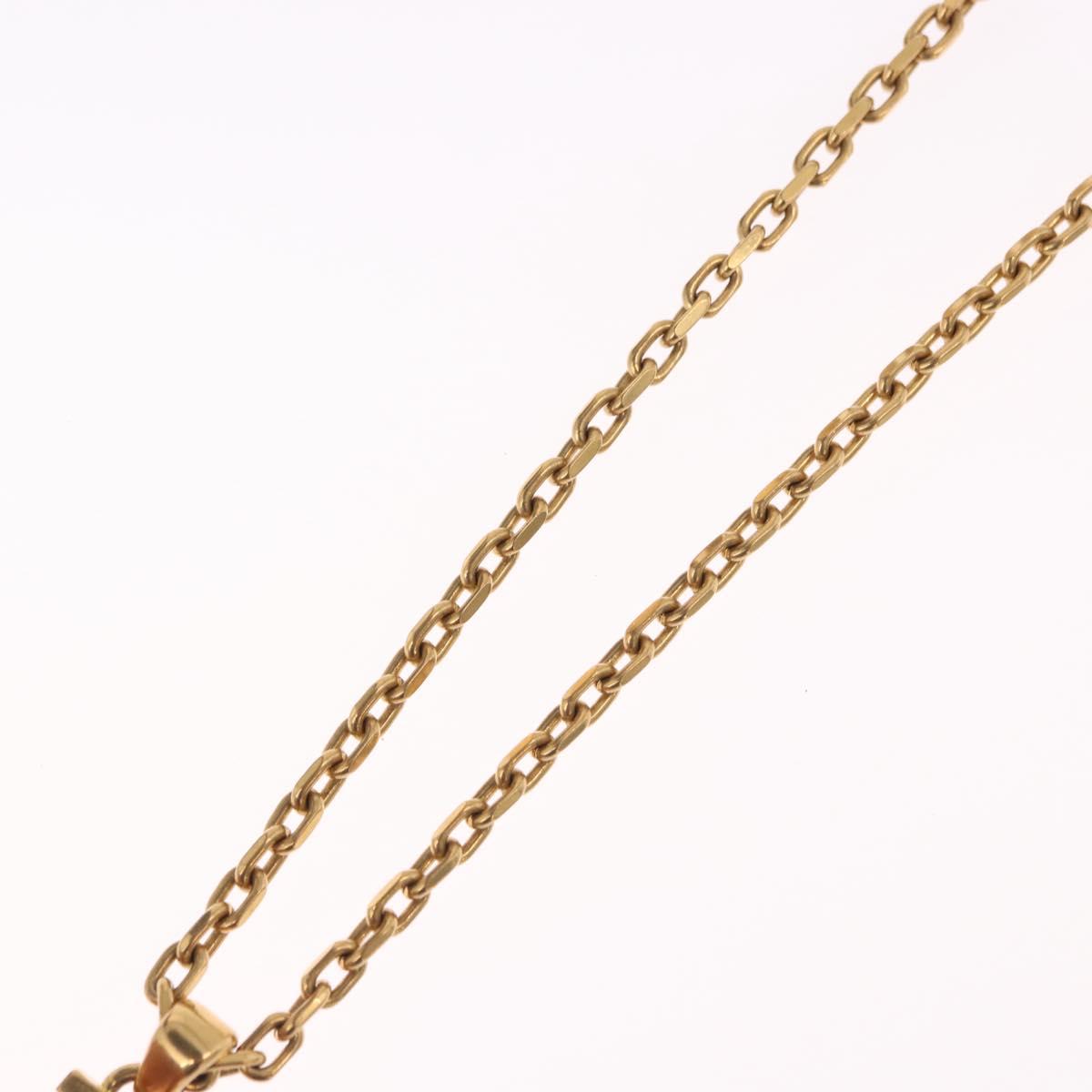 VERSACE Greca Top Necklace Metal Gold Tone Auth SW2537A