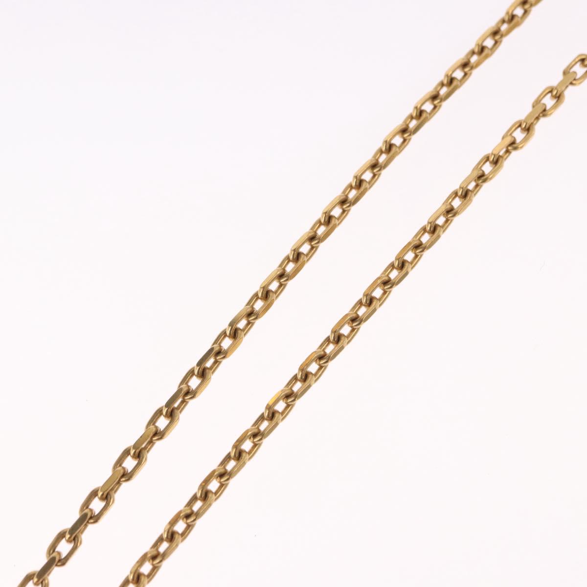 VERSACE Greca Top Necklace Metal Gold Tone Auth SW2537A