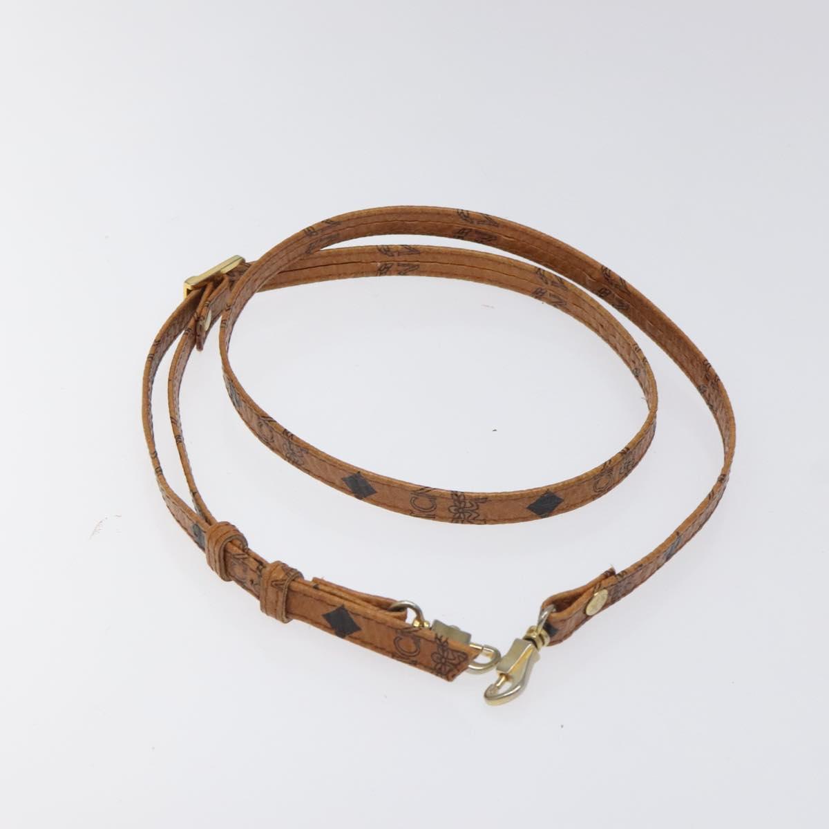 MCM Vicetos Logogram Hand Bag PVC Leather 2way Brown Auth sw254