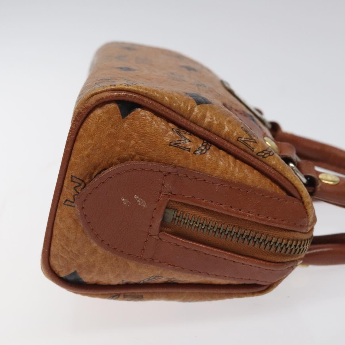 MCM Vicetos Logogram Hand Bag PVC Leather 2way Brown Auth sw254