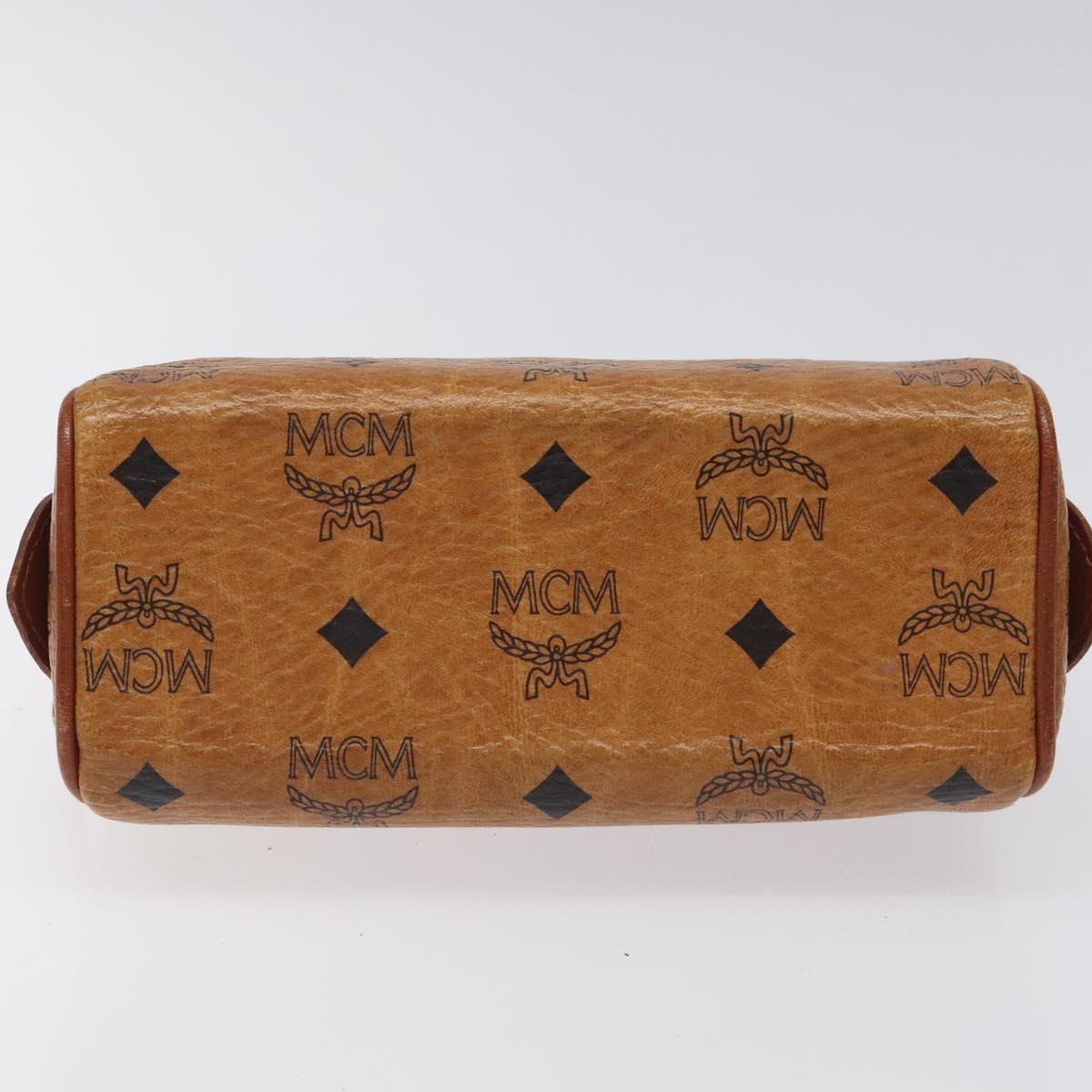 MCM Vicetos Logogram Hand Bag PVC Leather 2way Brown Auth sw254