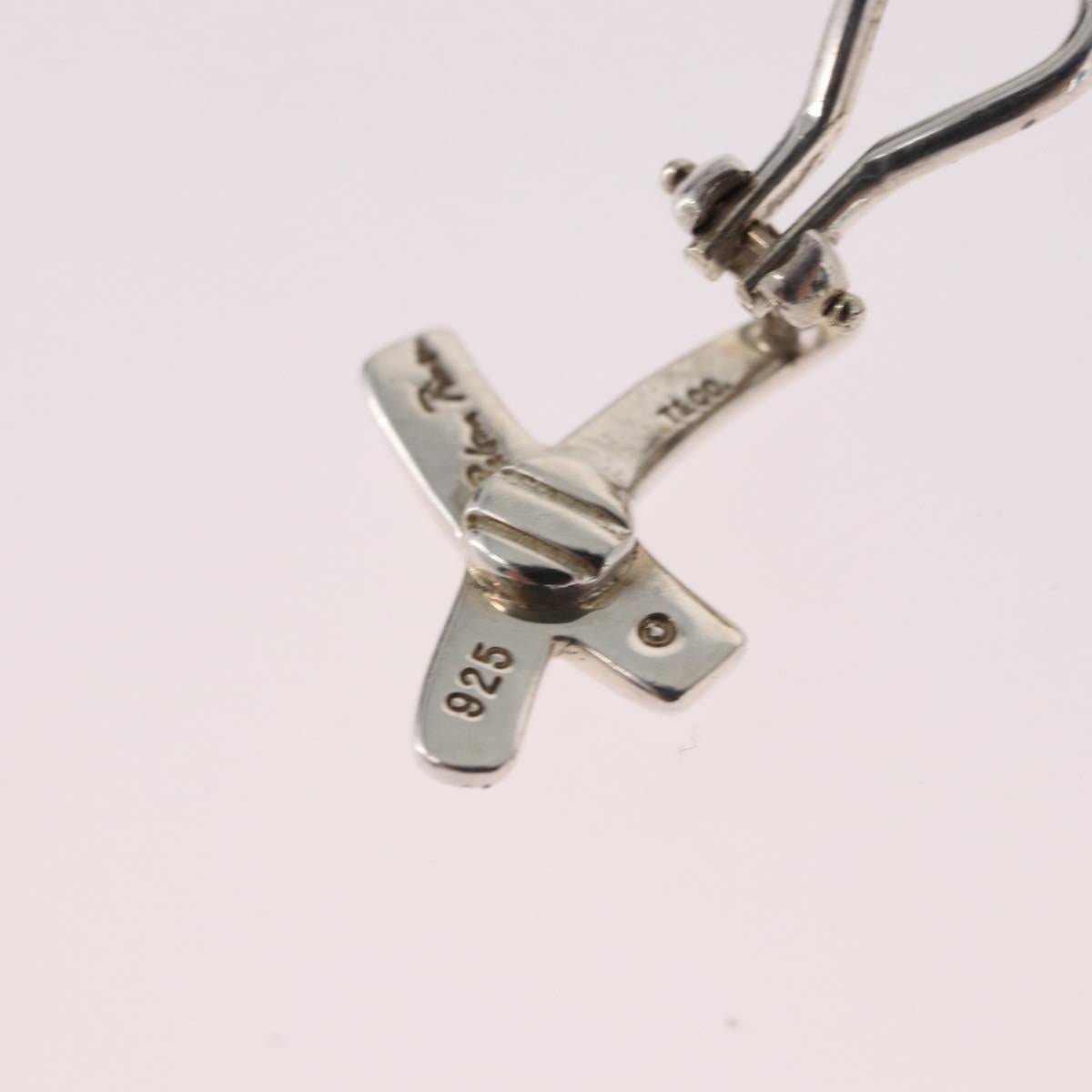 TIFFANY&Co. Paloma Picasso Graffiti X Earring Ag925 Silver Auth SW2552