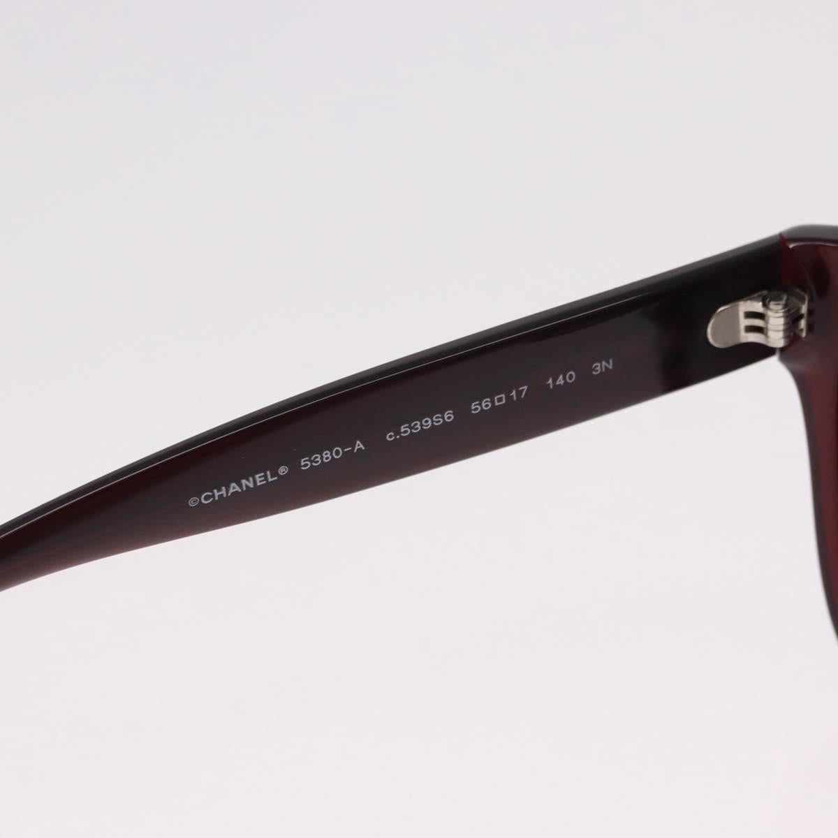 CHANEL COCO Mark Sunglasses Plastic Brown CC Auth SW2598