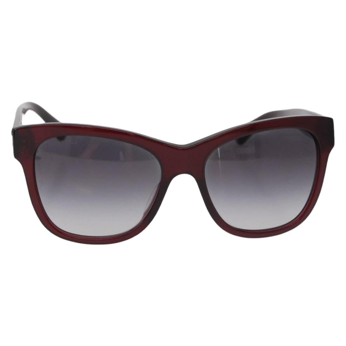 CHANEL COCO Mark Sunglasses Plastic Brown CC Auth SW2598