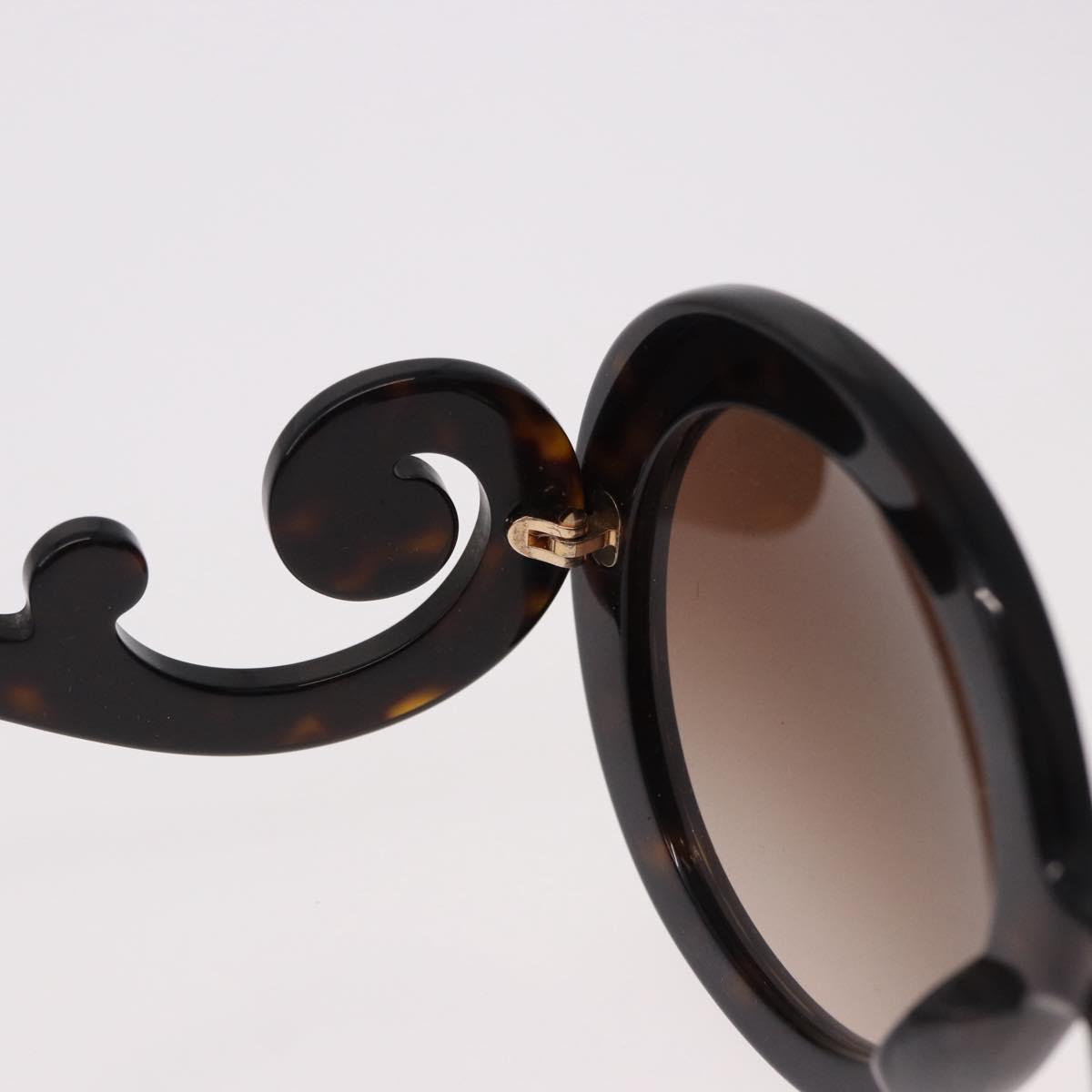 PRADA Baroque Sunglasses Plastic Brown Gold Auth SW2600V