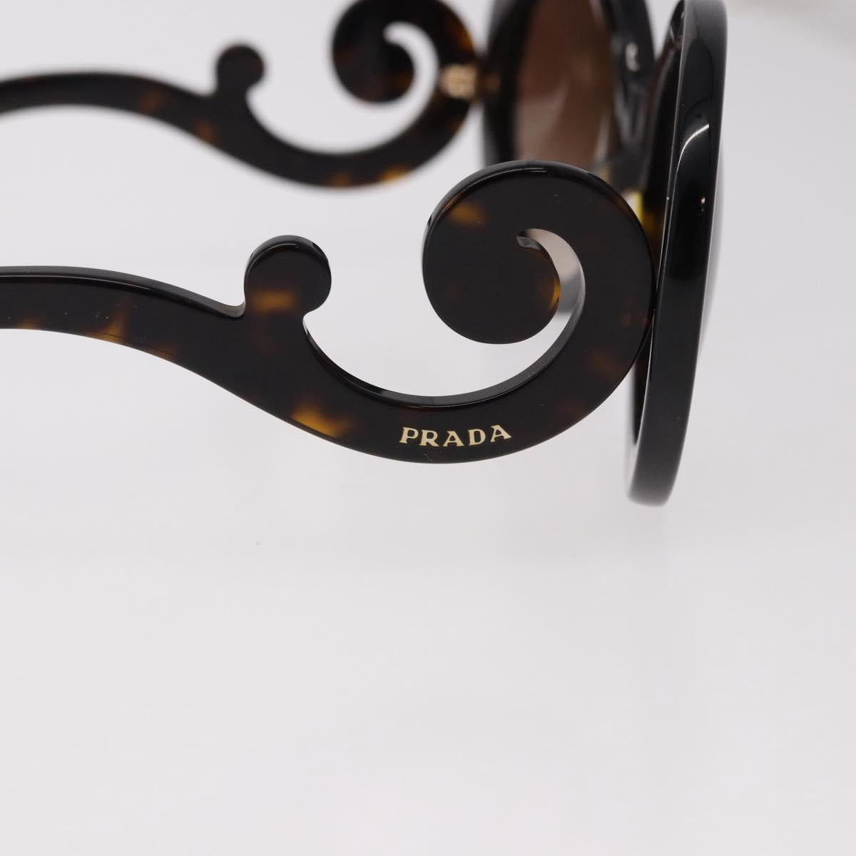 PRADA Baroque Sunglasses Plastic Brown Gold Auth SW2600V