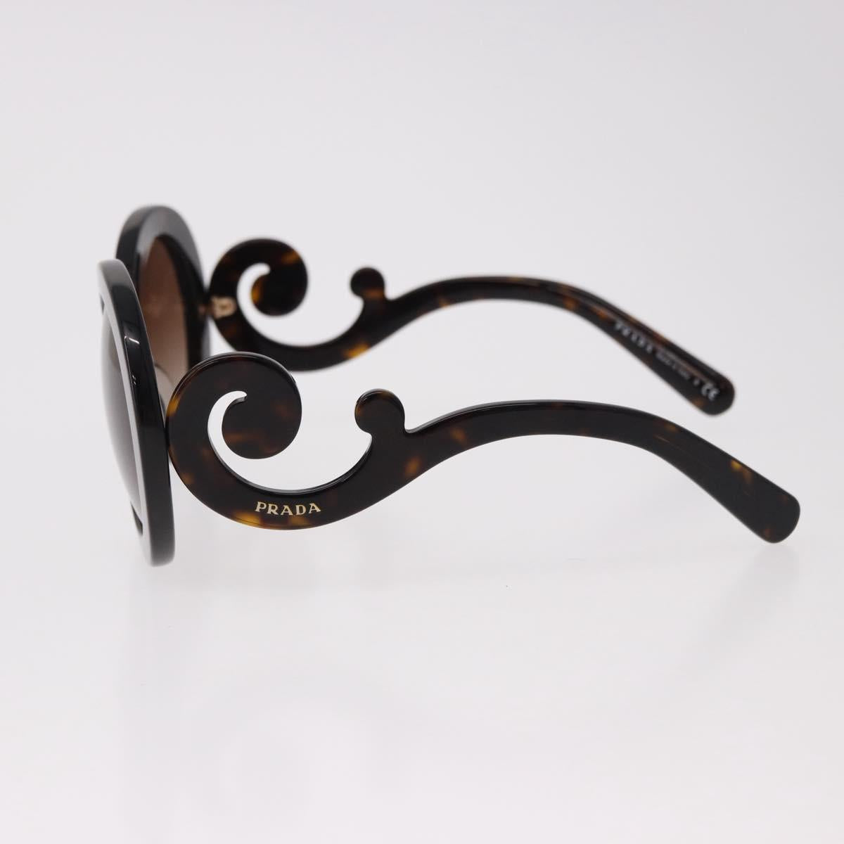 PRADA Baroque Sunglasses Plastic Brown Gold Auth SW2600V