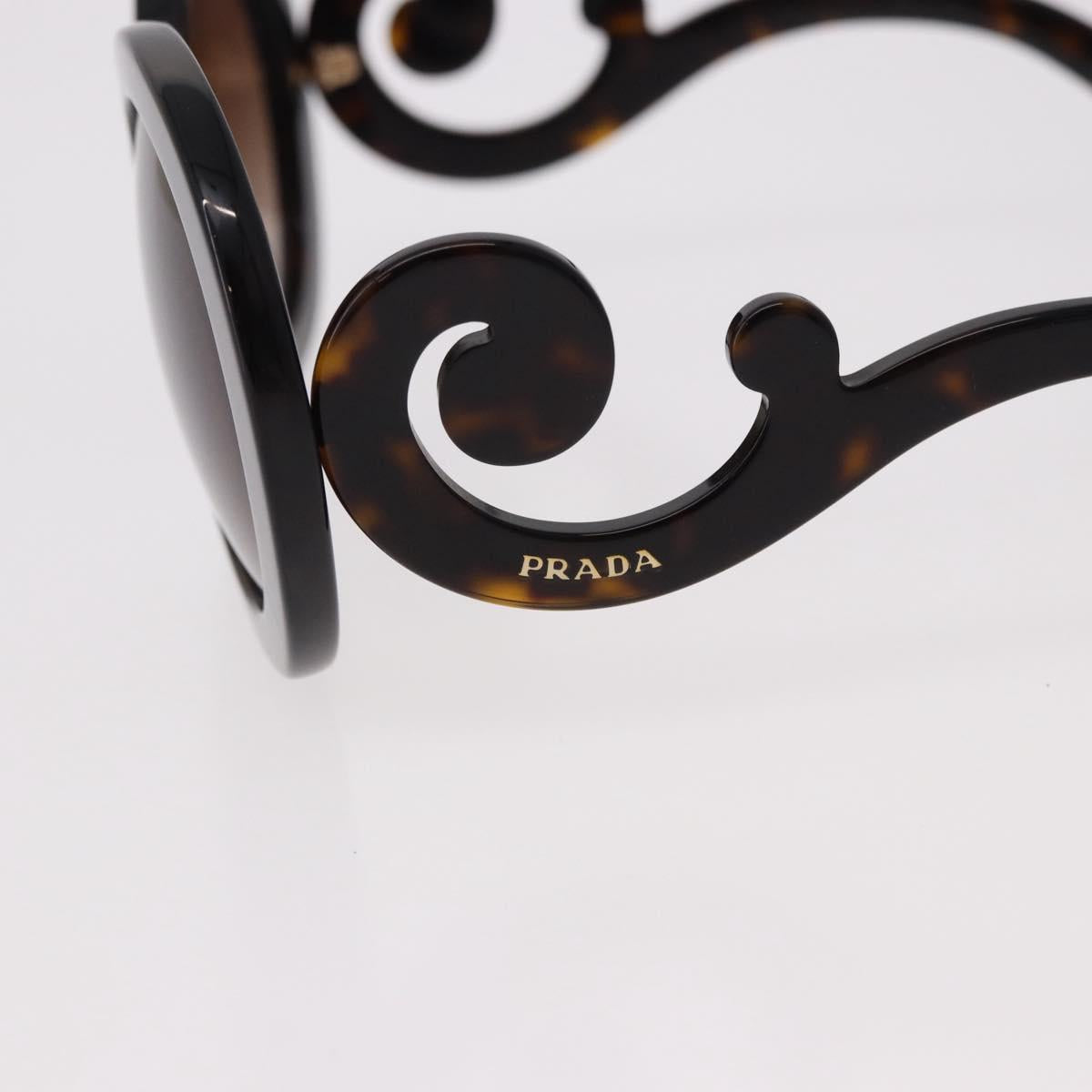 PRADA Baroque Sunglasses Plastic Brown Gold Auth SW2600V