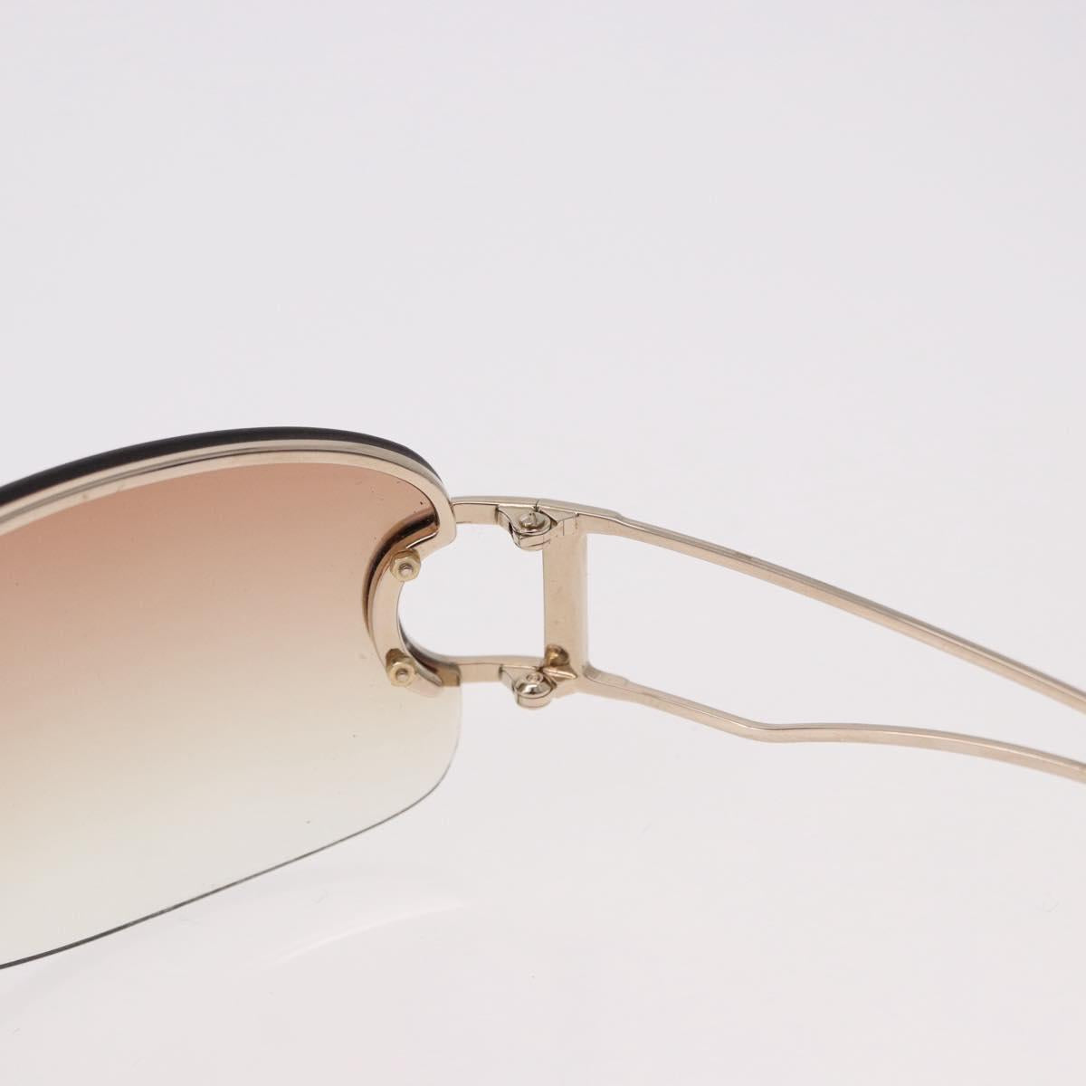 Christian Dior DIORLY Sunglasses Metal Brown Gold Auth SW2601V