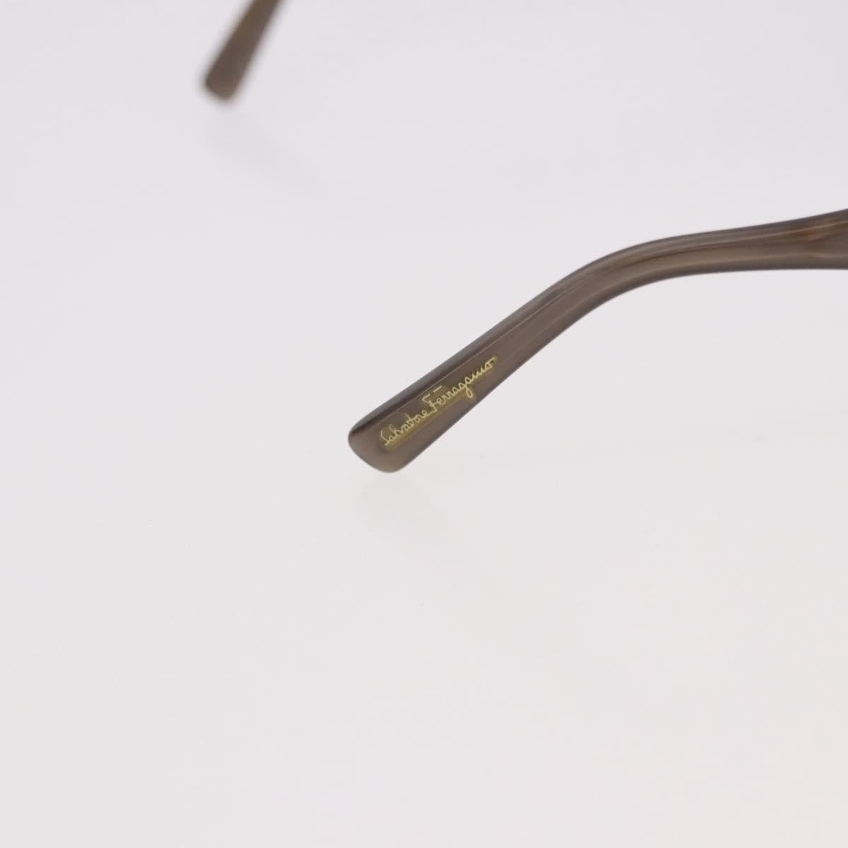 Salvatore Ferragamo Gancini Sunglasses Metal Light Blue Silver Auth SW2602V