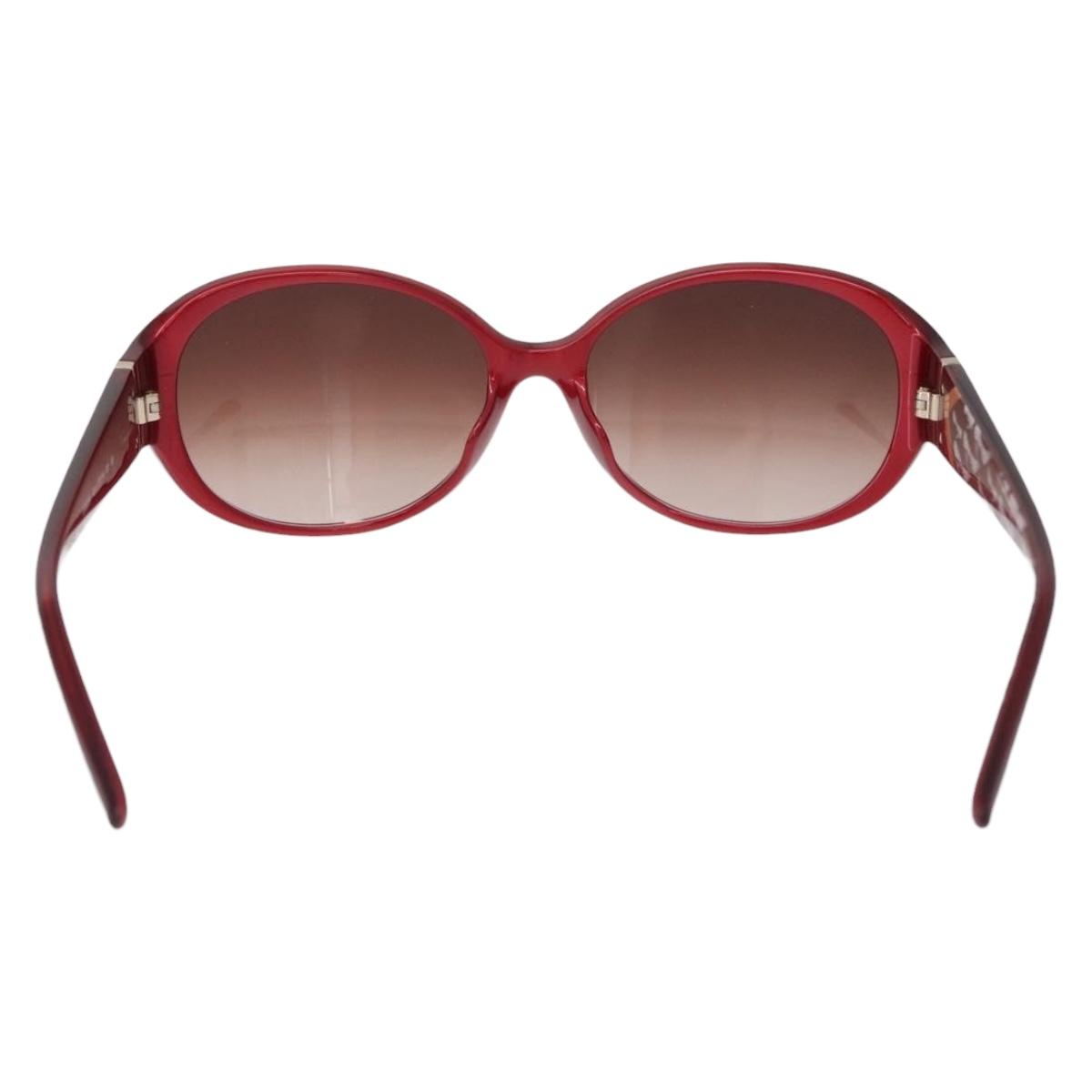 Salvatore Ferragamo Sunglasses Plastic Red Gold Auth SW2603