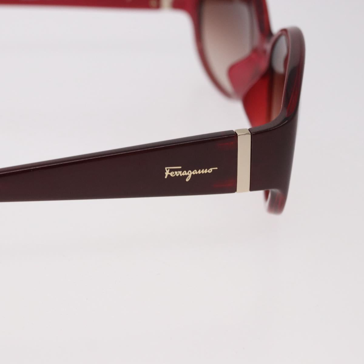 Salvatore Ferragamo Sunglasses Plastic Red Gold Auth SW2603