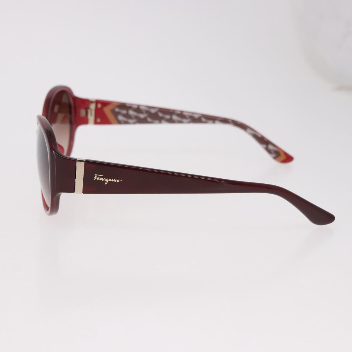 Salvatore Ferragamo Sunglasses Plastic Red Gold Auth SW2603