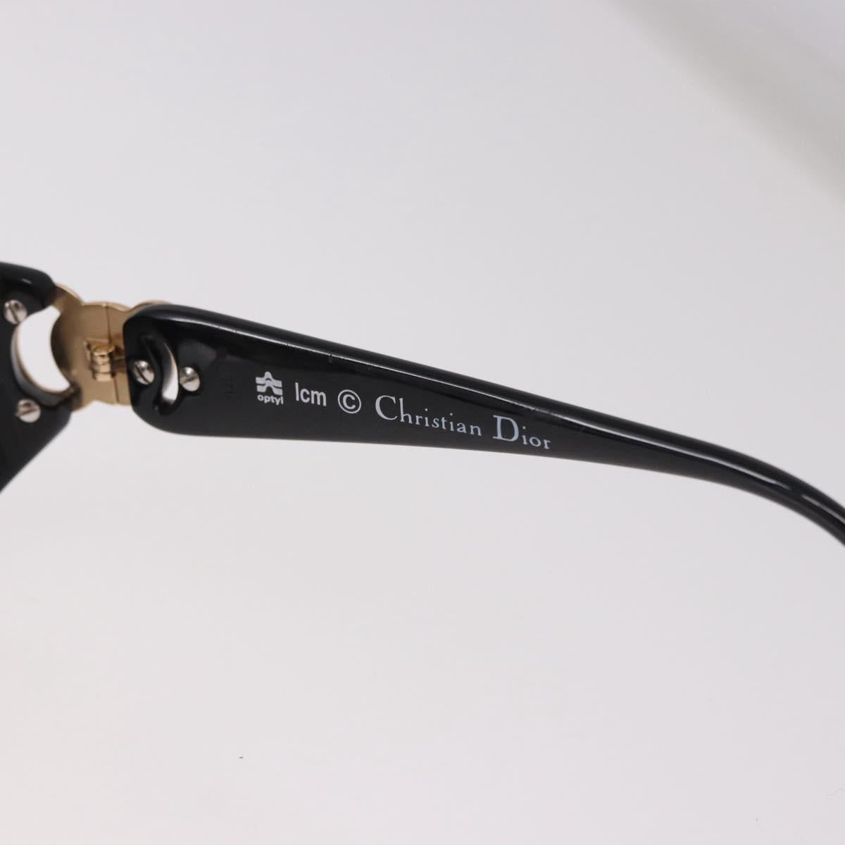 Christian Dior Sunglasses Plastic Black Gold Auth SW2604