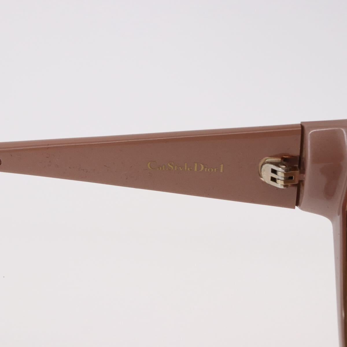 Christian Dior Cat Style Dior 1 Sunglasses Plastic Pink Gold Auth SW2605V
