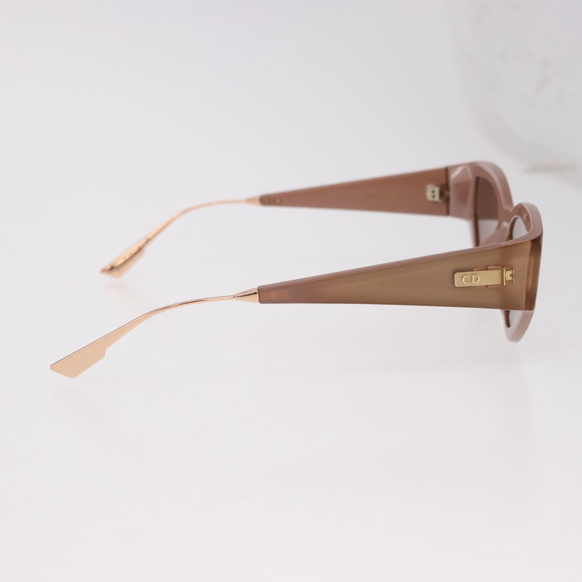 Christian Dior Cat Style Dior 1 Sunglasses Plastic Pink Gold Auth SW2605V