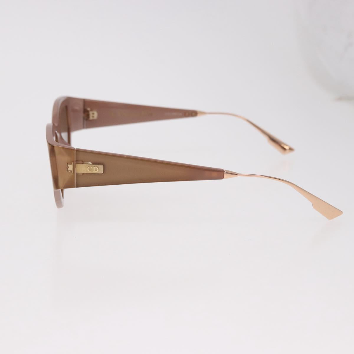 Christian Dior Cat Style Dior 1 Sunglasses Plastic Pink Gold Auth SW2605V