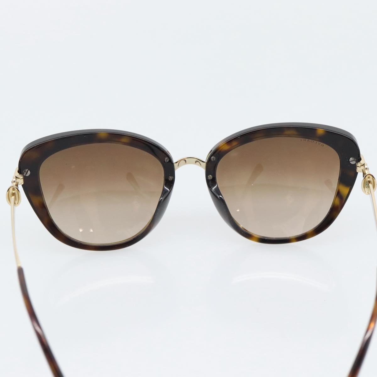 BVLGARI Sunglasses Metal Brown Gold Auth SW2607V
