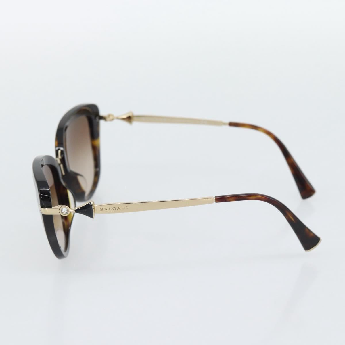 BVLGARI Sunglasses Metal Brown Gold Auth SW2607V