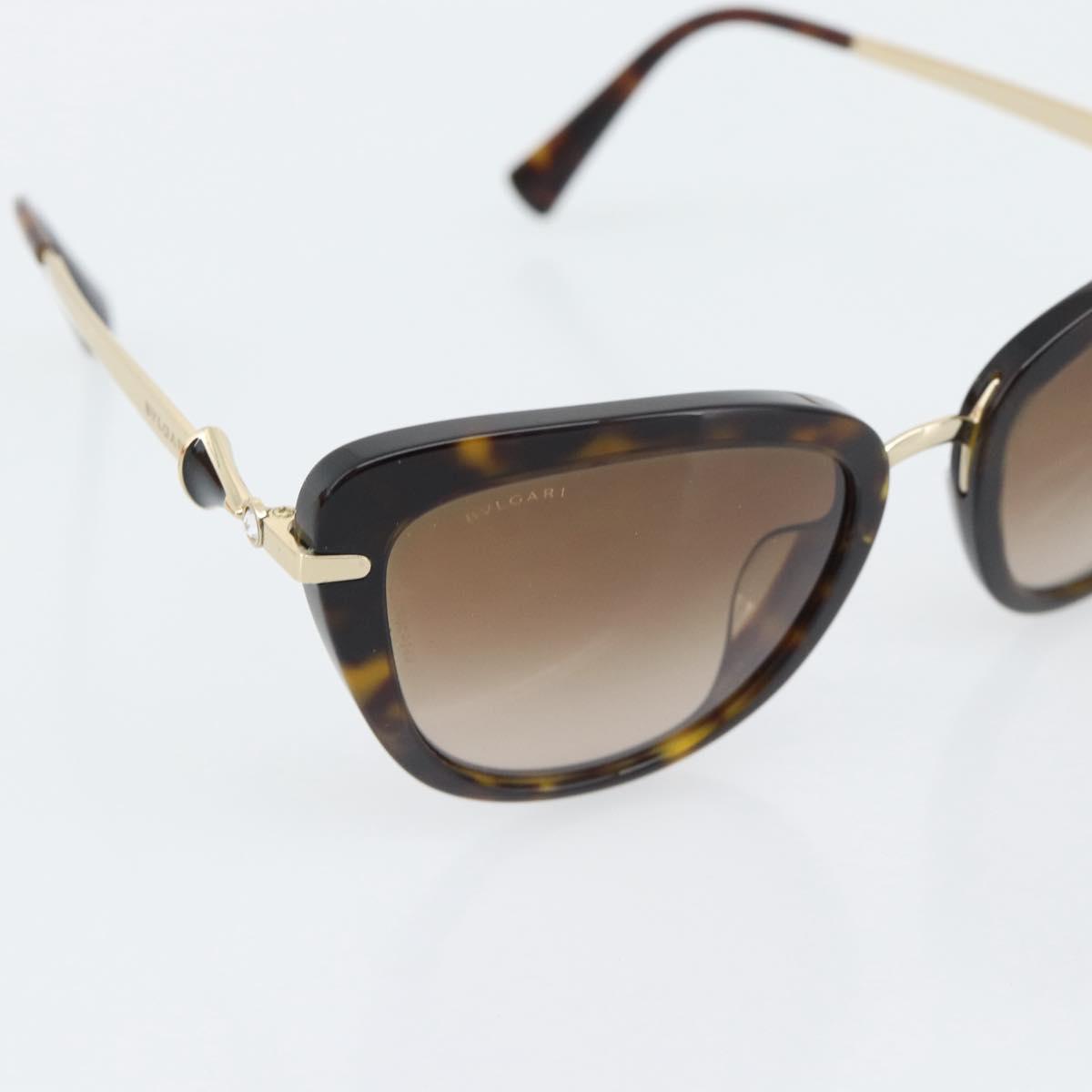 BVLGARI Sunglasses Metal Brown Gold Auth SW2607V