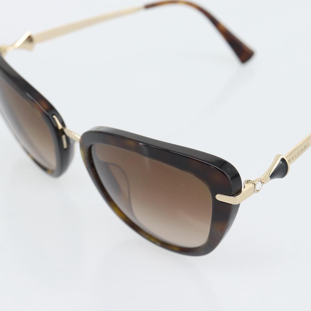 BVLGARI Sunglasses Metal Brown Gold Auth SW2607V