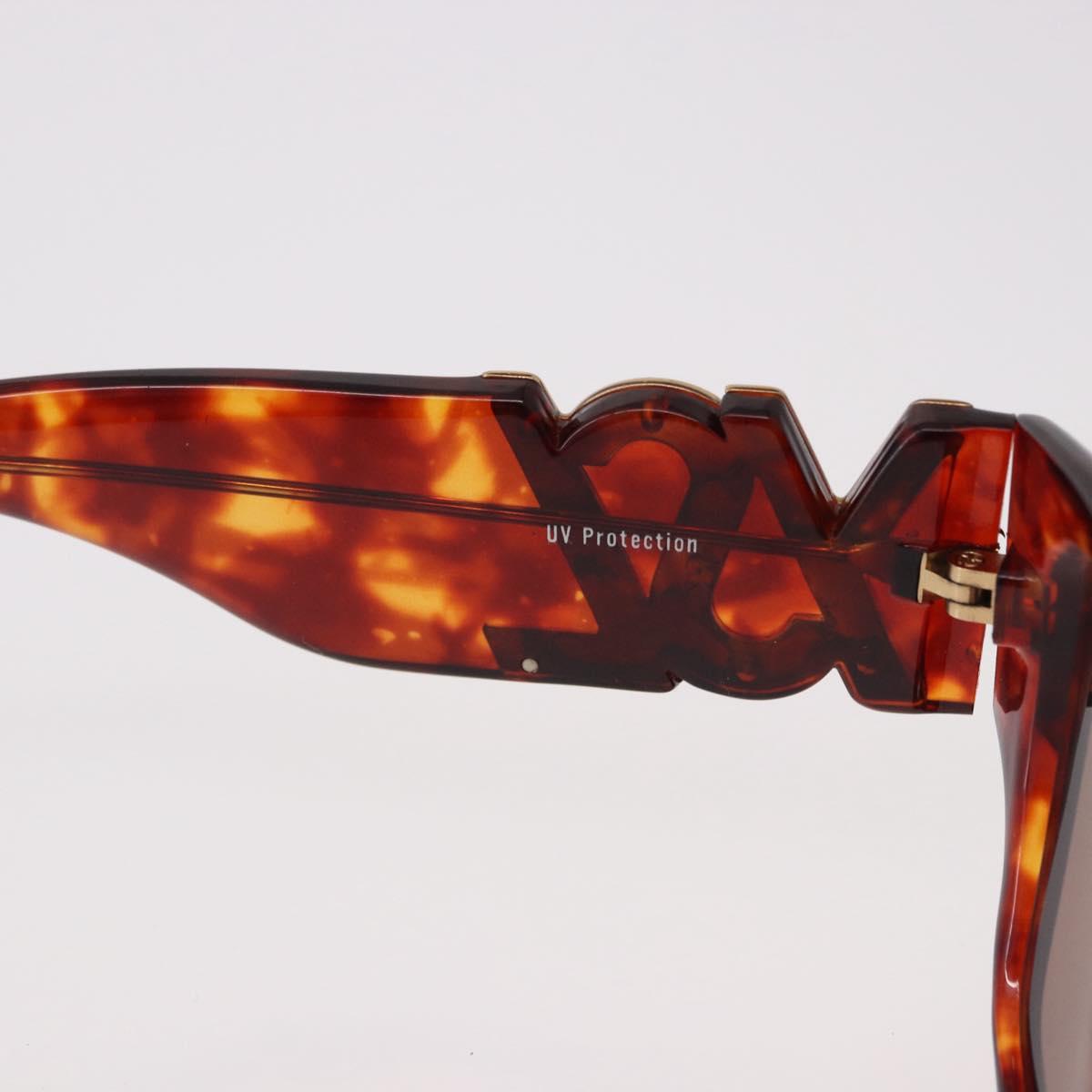 SAINT LAURENT Sunglasses Plastic Brown Gold Auth SW2608