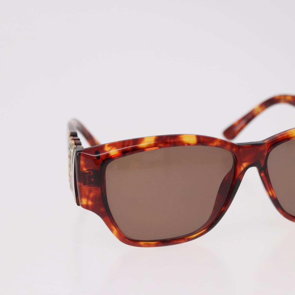 SAINT LAURENT Sunglasses Plastic Brown Gold Auth SW2608