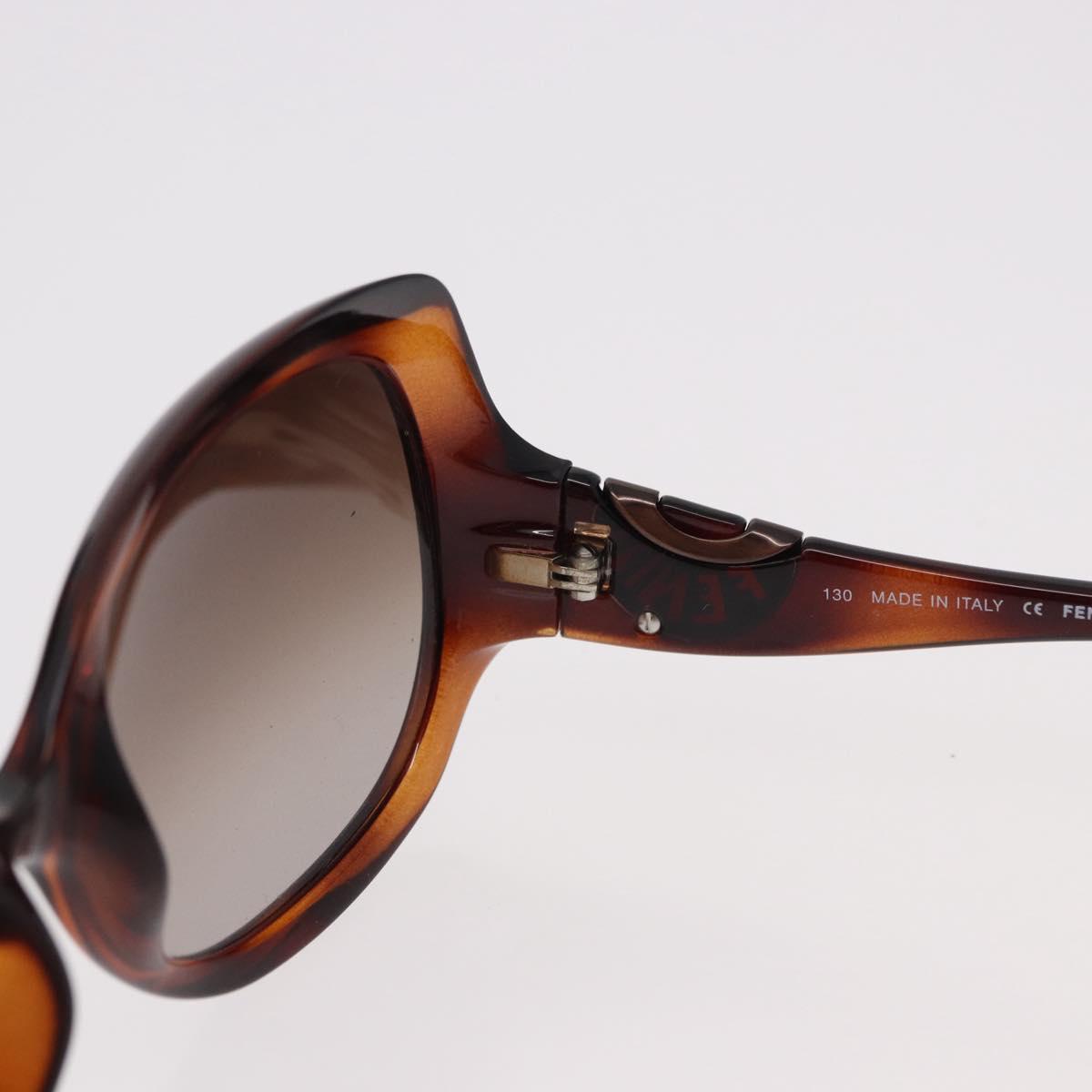 FENDI COLD INSERT Sunglasses Plastic Brown Auth SW2609