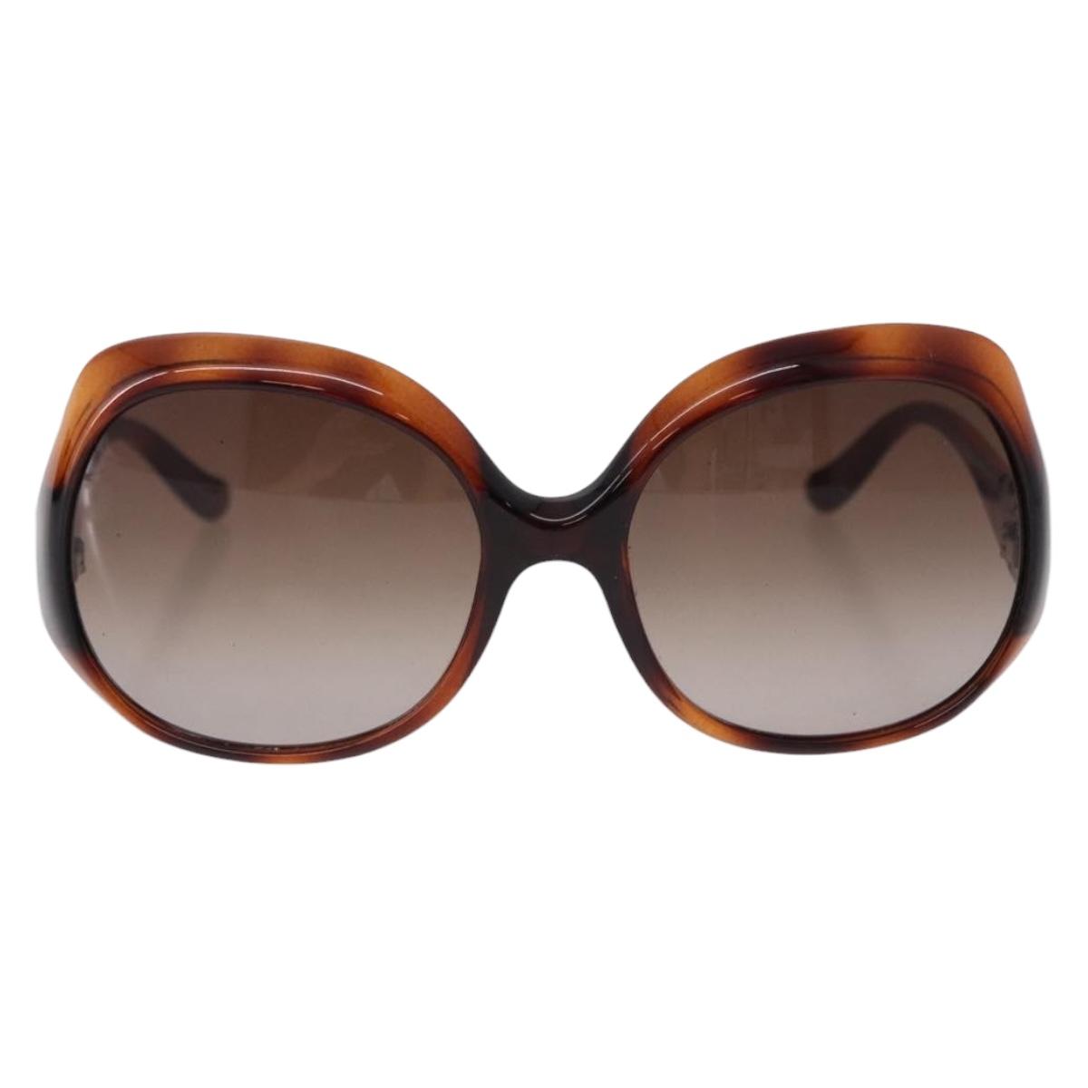FENDI COLD INSERT Sunglasses Plastic Brown Auth SW2609